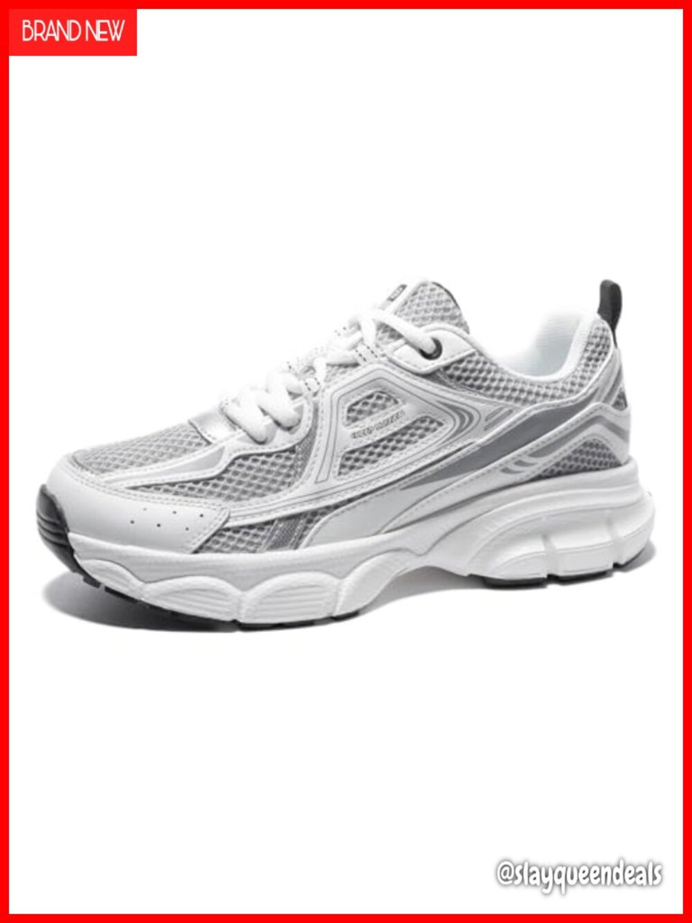 Women's Chunky Fashion Sneakers Leather Mesh Gym Workout Tennis Shoes